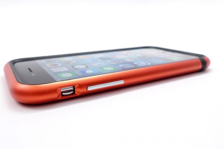 The aluminum bumper wraps a soft protective layer around your iPhone 6s as well.