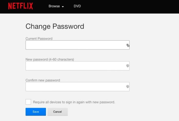 How to change your Netflix password. 