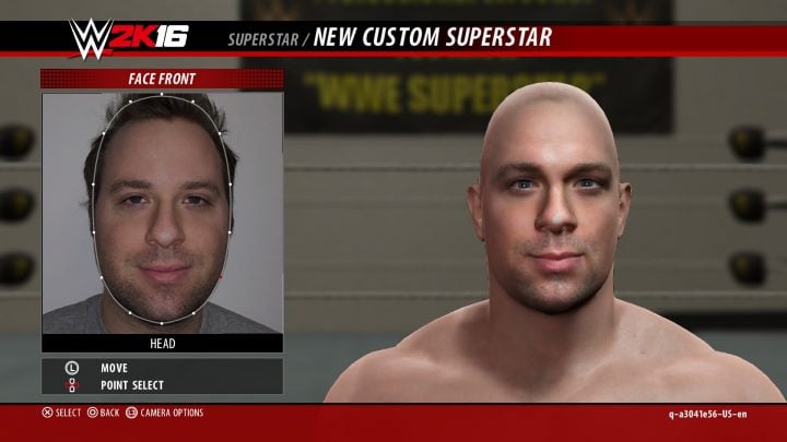 Upload your face or a logo to WWE 2K16.