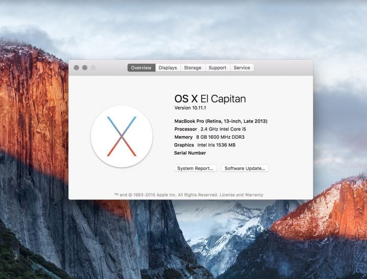 Here's what's new in OS X 10.11.1.