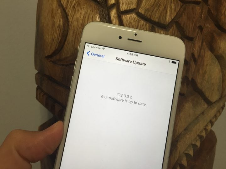 iOS 9.0.2 on the iPhone 6 Plus