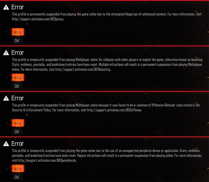 What Can Get You Banned in Black Ops 3
