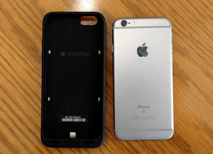 It's easy to slide the Mophie Juice Pack Reserve iPhone 6s battery case on and off, but you can leave it on all the time. 