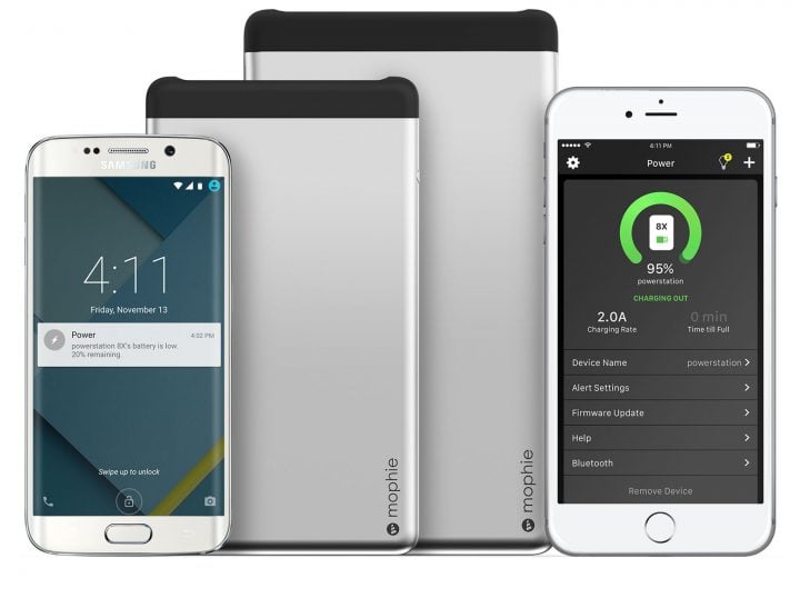 Use the Mophie Power app to monitor the battery life of the 5X and 8X Powerstation batteries.