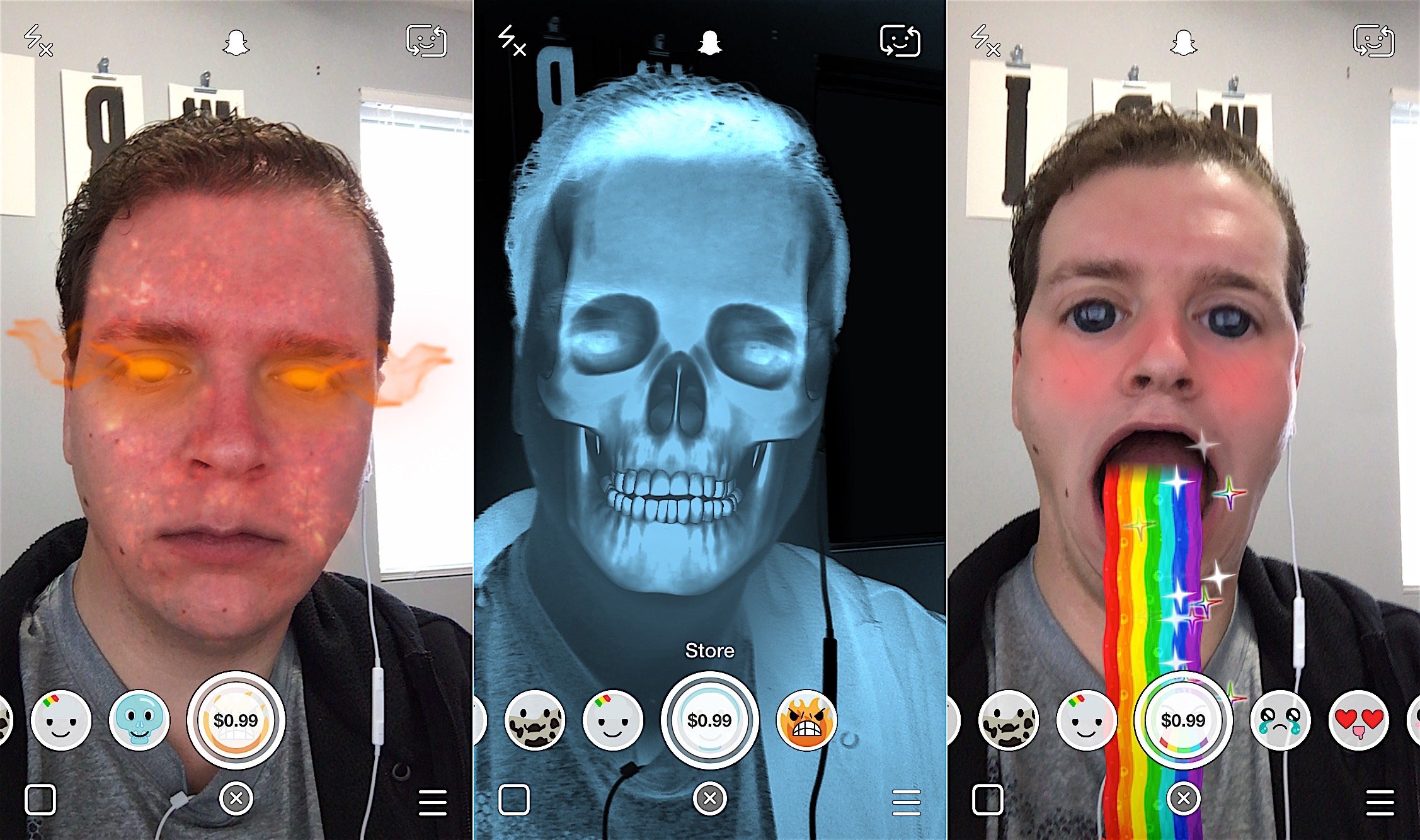 The November Snapchat Update adds an option to pay for special effects in t...