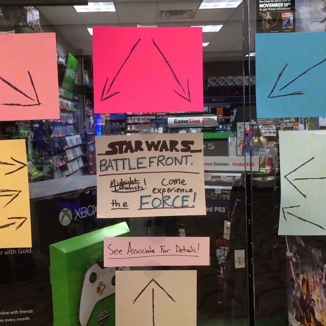 This is the Star Wars: Battlefront release time, and you can buy it at midnight release date events.