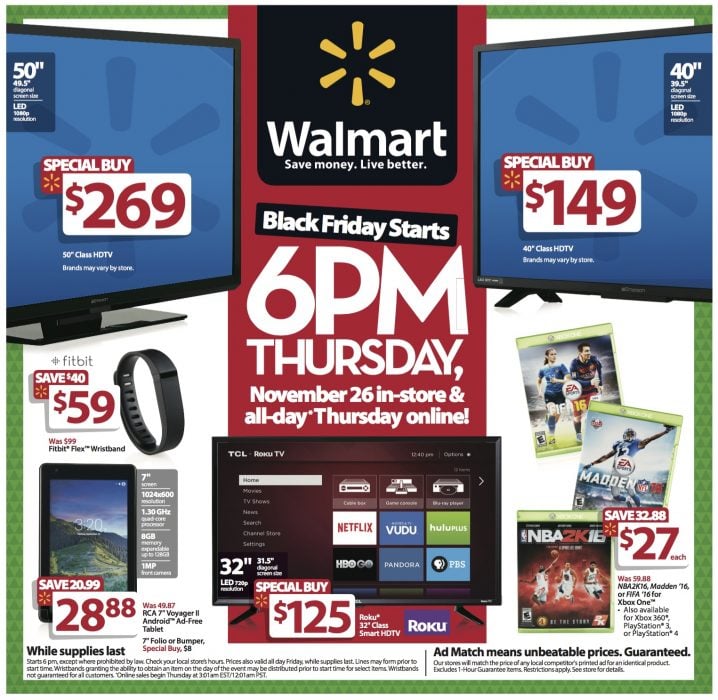 More of the deals in the Walmart Black Friday 2015 ad are available online this year. 