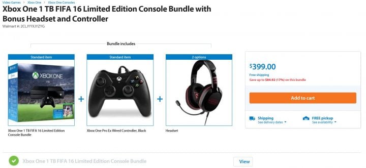wal-mart xbox one deal