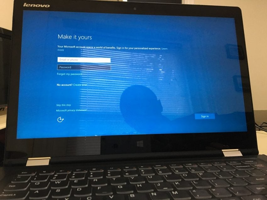 windows 10 setup pc