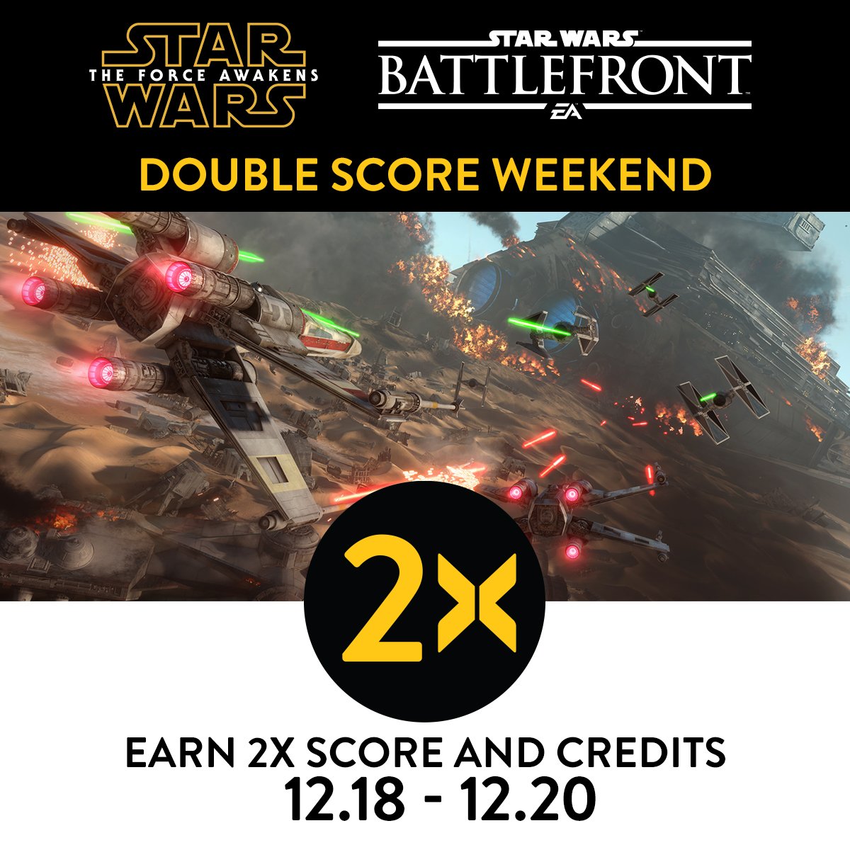 Star Wars Battlefront Double XP Weekend Details