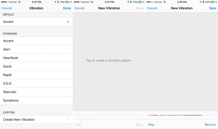iOS 9 tips - Custom vibration