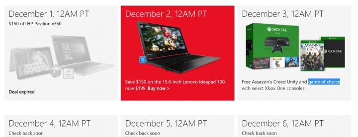 microsoft store 12 days of deals
