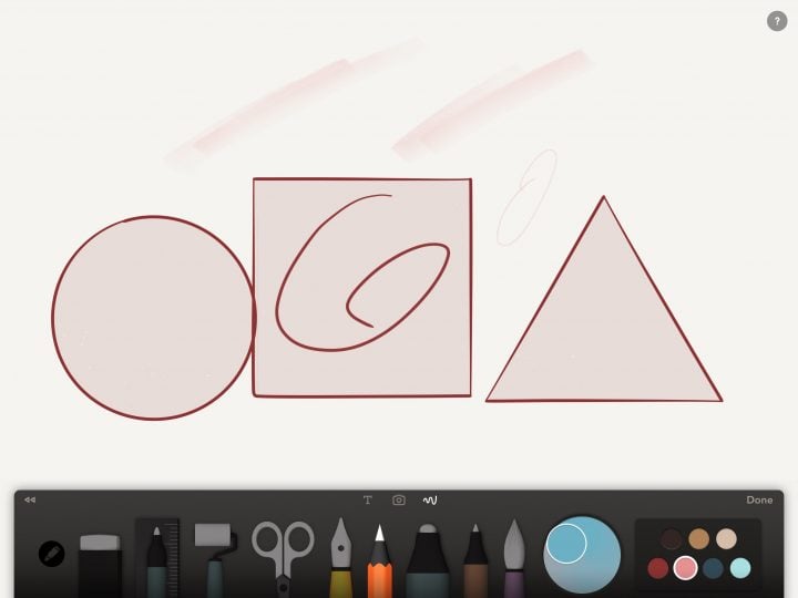 paper by fiftythree helps pencil users create perfect shapes