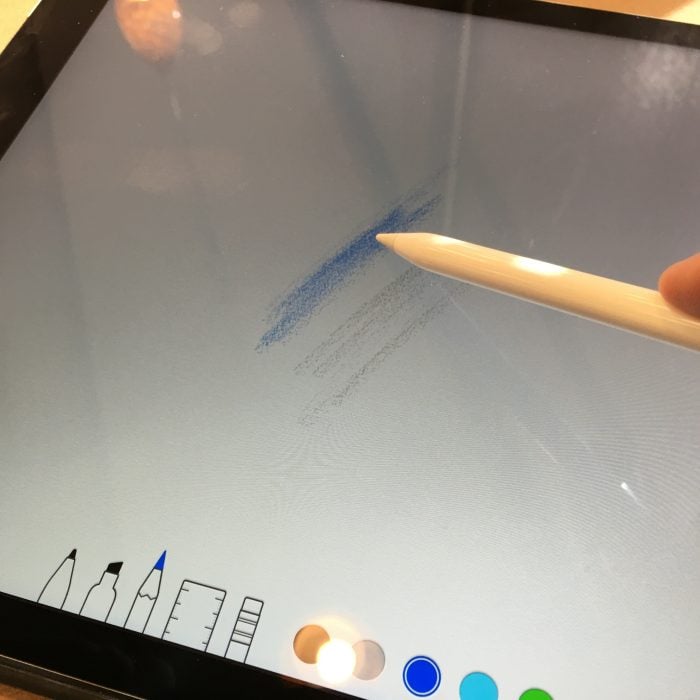 shading with the apple pencil in notes for ios