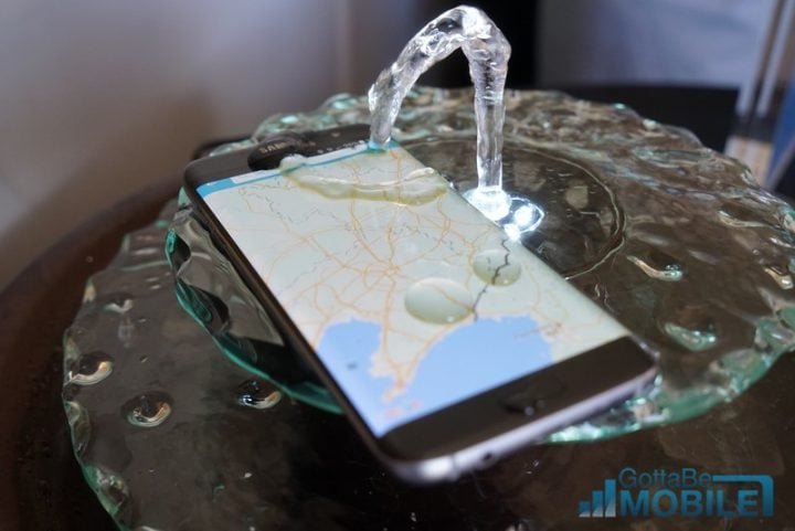 The Galaxy S7 is water-resistant
