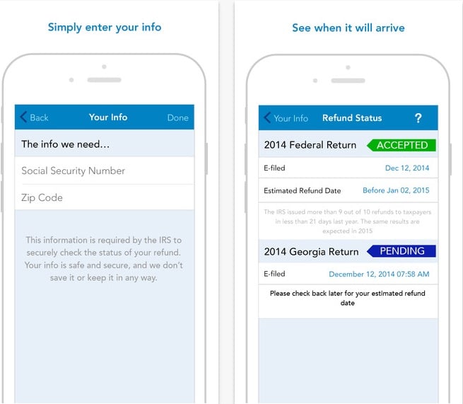 Track the status of your tax refund using this free Intuit app.
