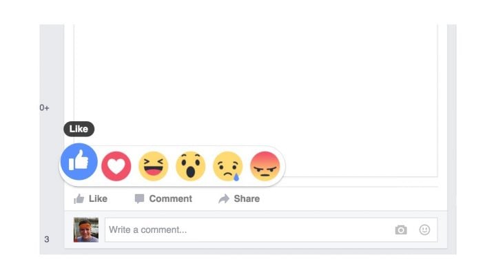 Facebook Like Reaction