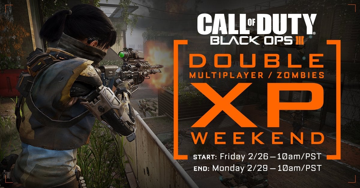 What you need to know about the last February Black Ops 3 Double XP weekend.