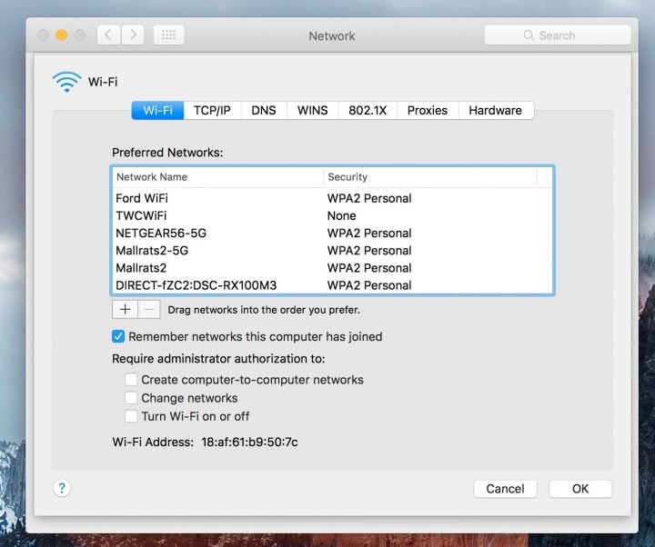 Fix common Mac WiFi problems. 