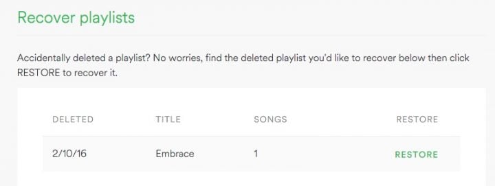 Recover deleted Spotify playlists easily.