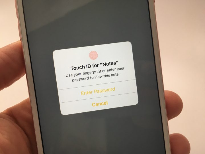 Private iPhone Notes with Touch ID