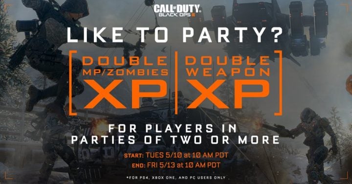 What you need to know about the May Black Ops 3 Double XP and Double Weapon XP event. 