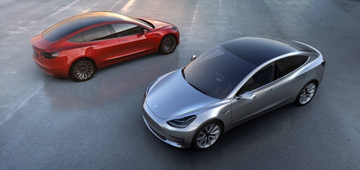 The Tesla Model 3 design is striking.