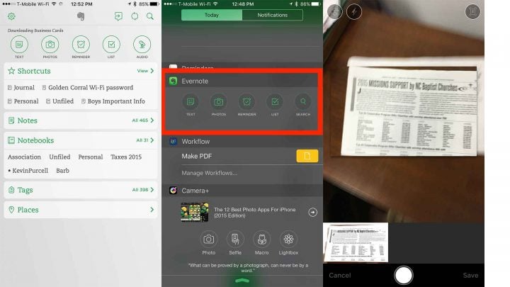 evernote iphone scanner apps