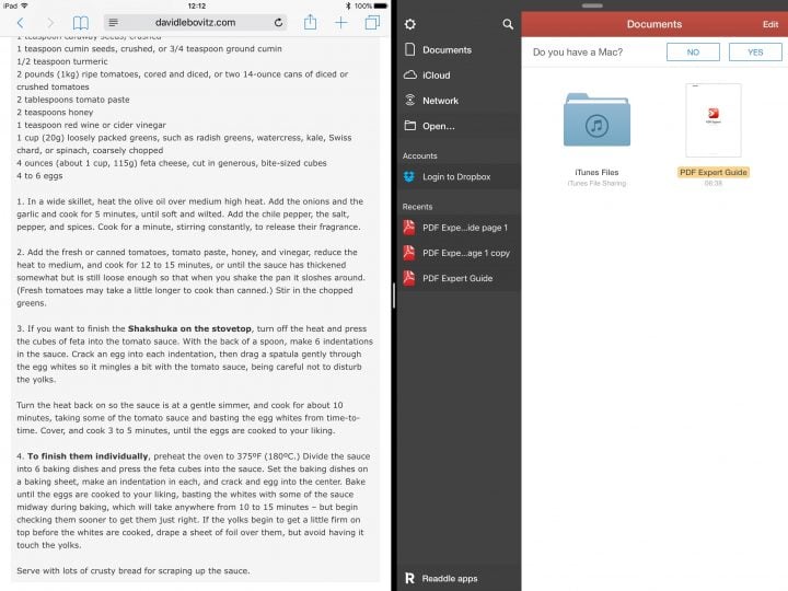 iPad Pro split screen