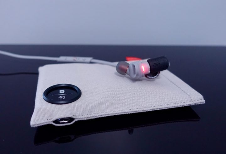 The case can charge the headphones so that you have more power on the go. 