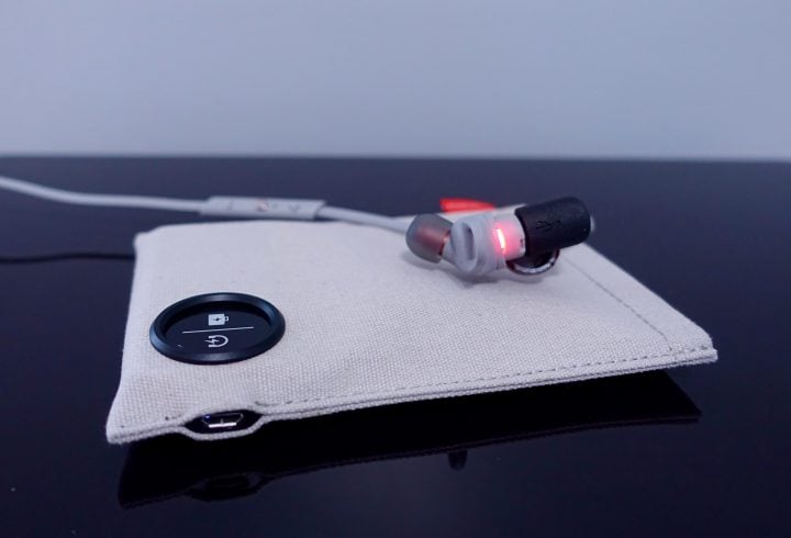 The case can charge the headphones so that you have more power on the go.