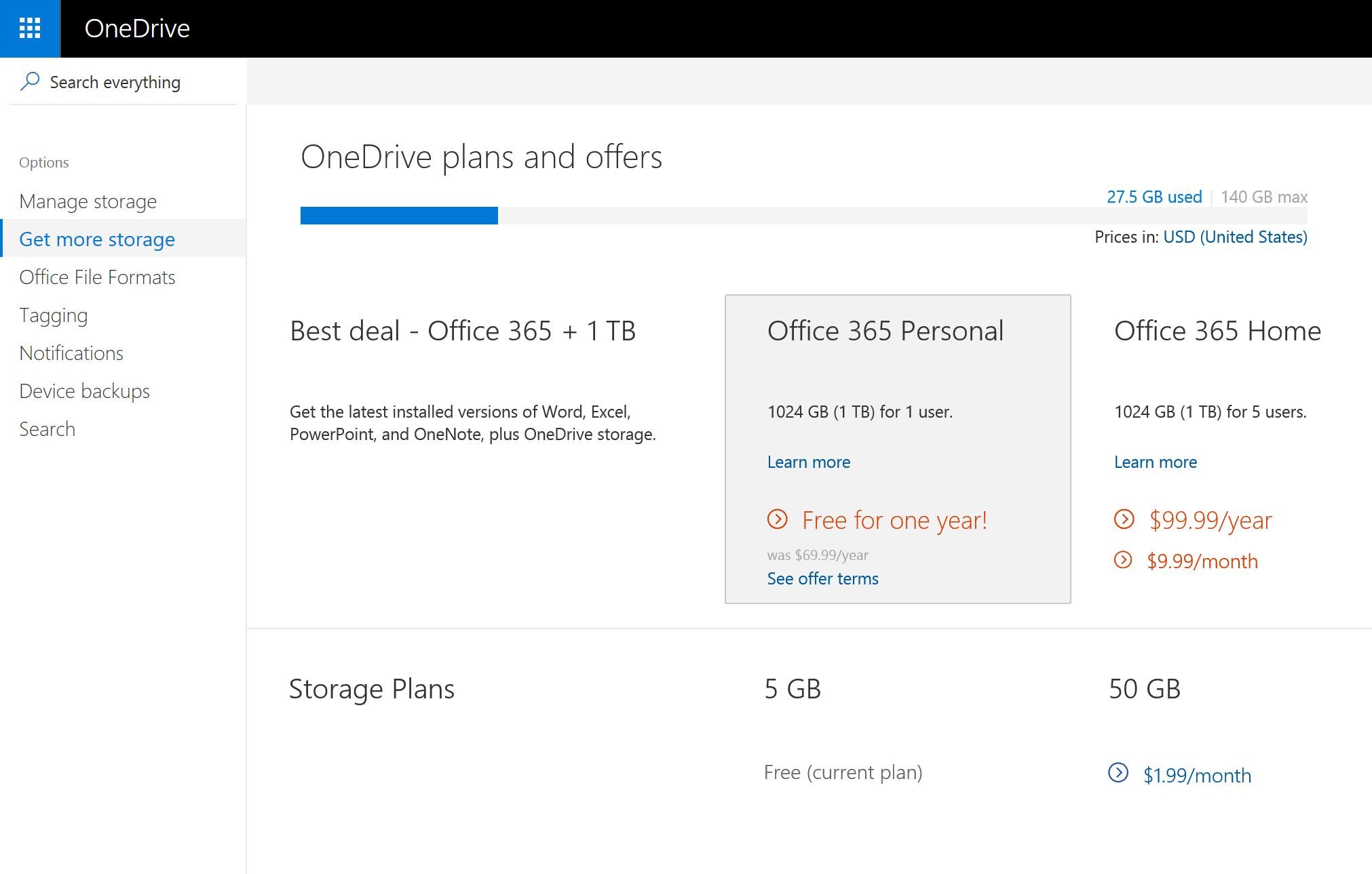cost for microsoft onedrive storage cost for microsoft onedrive storage