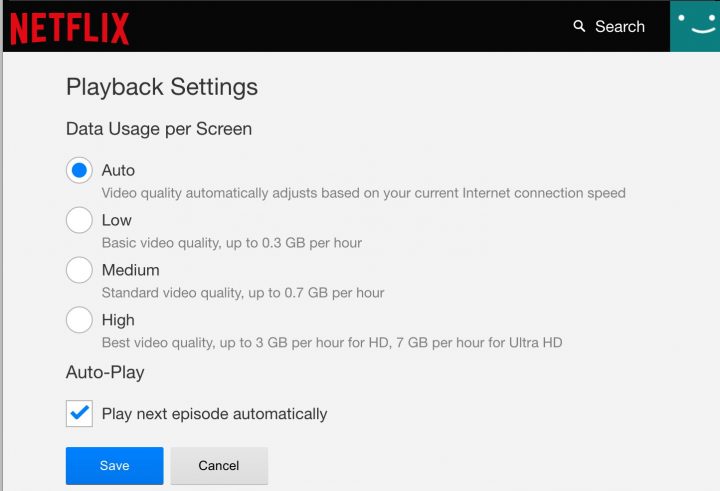 How to use less Netflix data anywhere.