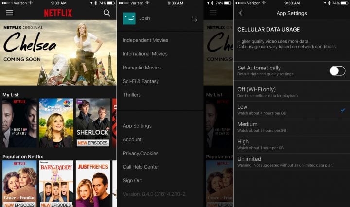 How to use less Netflix data on iPhone and Android.