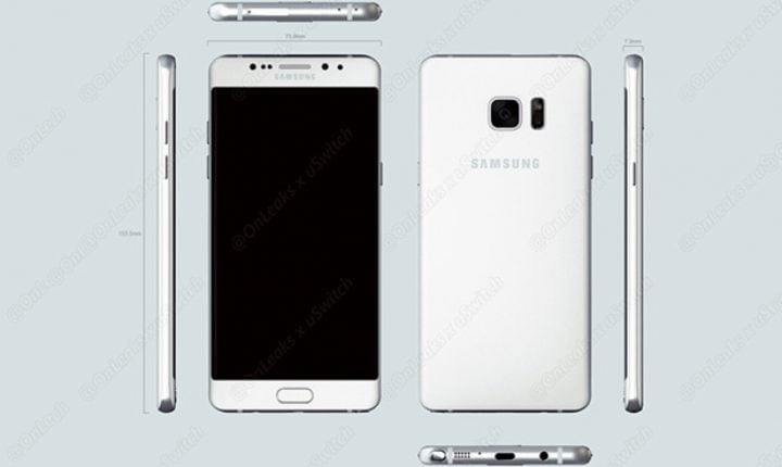 Leaked Galaxy Note 6 (or Note 7) Render