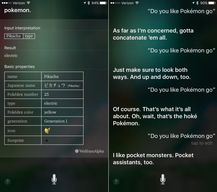 Siri is ready for Pokemon and Pokemon Go.