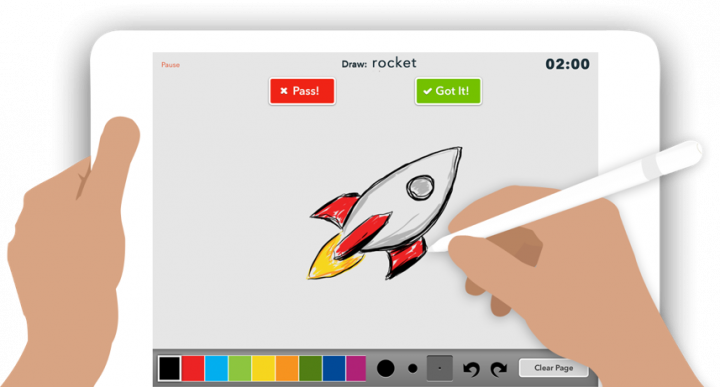 Check out SketchParty TV, a fun Apple TV app that is a high-tech Pictionary or Win, Lose or Draw style game.