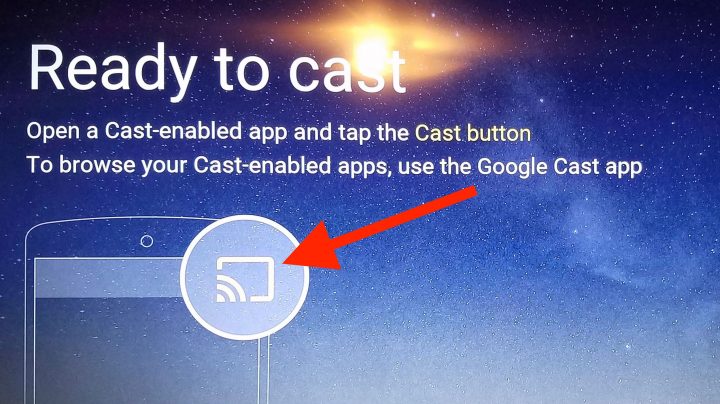 cast button on Chromecast enabled apps