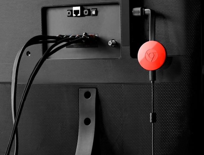 chromecast plugged into tv
