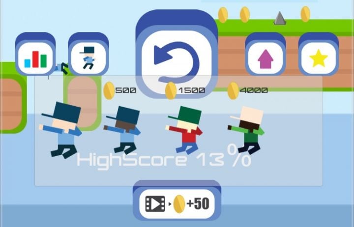Use coins to unlock new characters and levels.