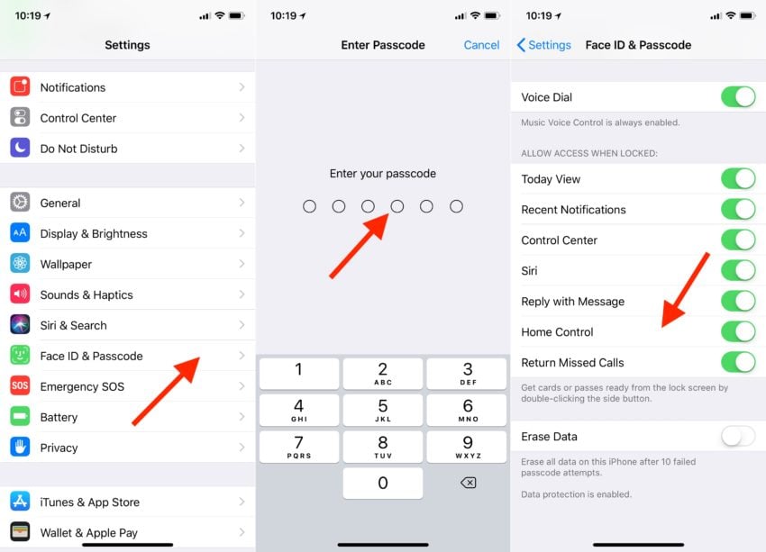 Turn off smart home controls from your iPhone lock screen. 