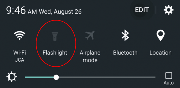 Use the Galaxy S7 as a Flashlight