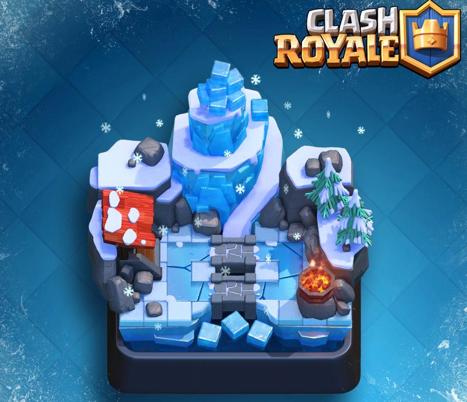 Clash arena. Изометрическая Арена клеш рояль. Ледяная Арена клеш рояль. Ледяная Арена из клеш рояль. Ледяной пик карта клеш рояль.
