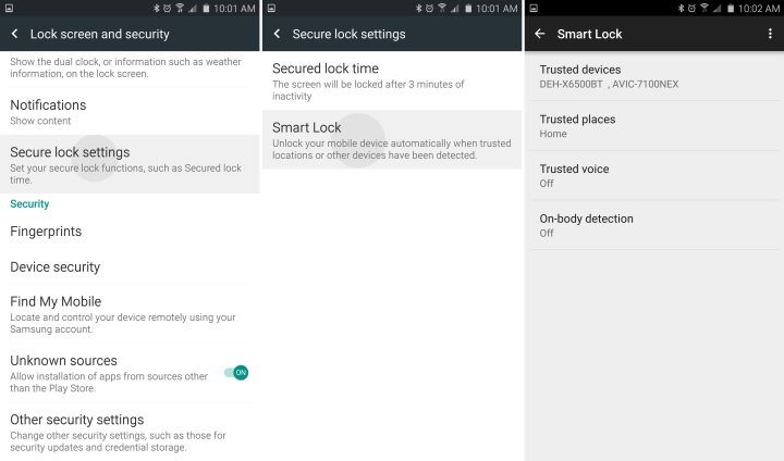 Smart Lock on Galaxy S7