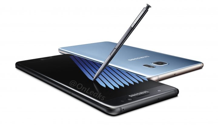 Galaxy Note 7 in all Black, and a new Coral Blue and Gold