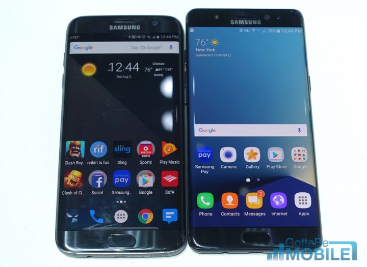 Galaxy S7 Edge vs Note 7: Display