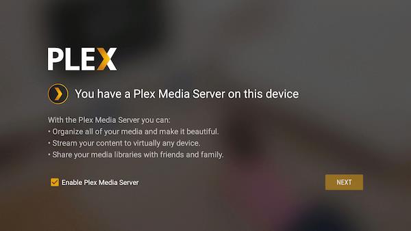 first launch plex page on nividia sheild tv