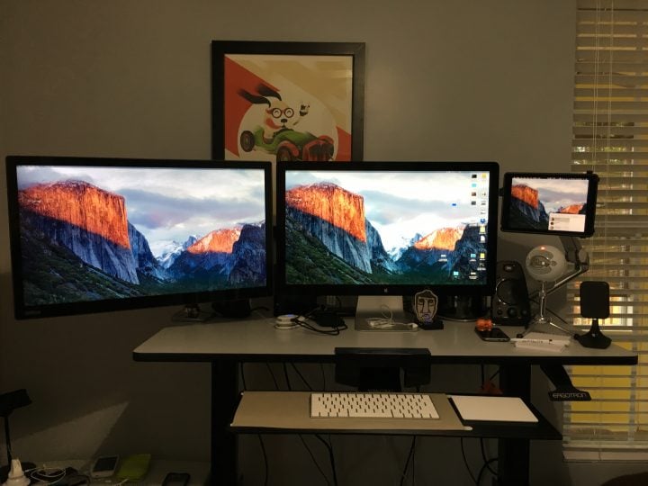 You can use this to make the iPad a monitor, or you can use the arm to hold up to a 24-inch monitor.