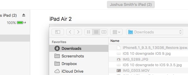 Complete the iOS 10.3.3 downgrade to iOS 10.3.2.