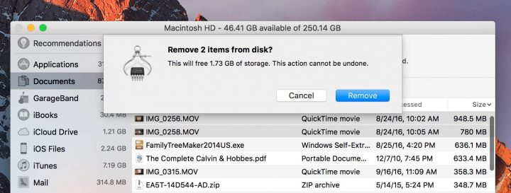 Quickly delete files you don't need anymore on Mac.